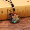 n8 orgonite pendant with the om symbol in 4 variants