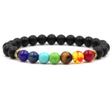 New 7 Chakra Men's Bracelet Black Lava Healing Balance Reiki Buddha Prayer Stone Beads 7.jpg 640x640 7