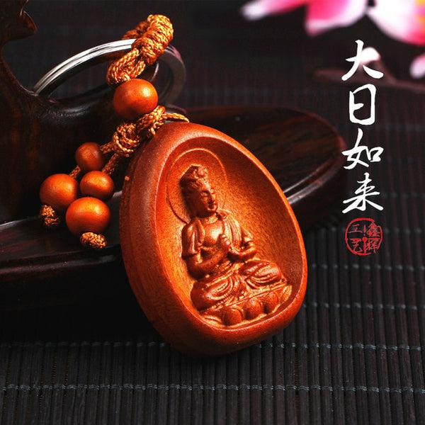 Personality Key Car Pendant Wood Fashion Black Amitabha Buddha Sculpture Rosewood Buddhist Keychain S.jpg 640x640