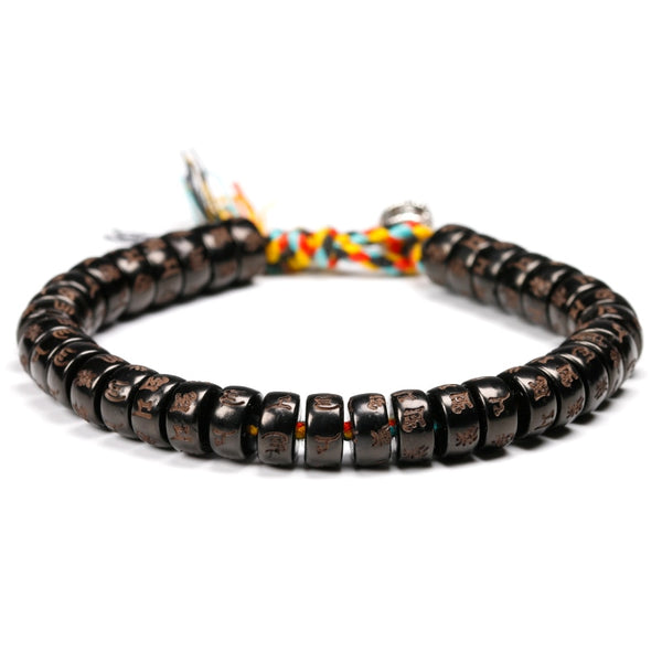 Tibetan Bracelet - Carved Beads