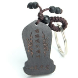 Ebony Wood Buddha Keychain