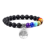 7 chakra tree of life bracelet