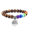 7 Chakra Bracelet with Tree of Life Pendant