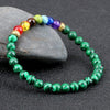 Malachite 7 chakra bracelet