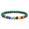 7 chakras malachite bracelet