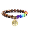 7 chakras bracelet life tree pendant