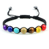 7 Chakra Shamballa Black Bracelet