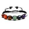 7 chakra bracelet with real stones