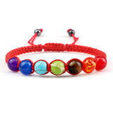 red 7 chakras shamballa bracelet