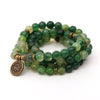 Tibetan green agate mala