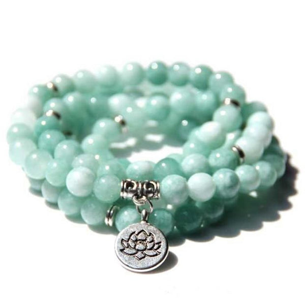 Amazonite mala necklace