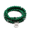 mala necklace in malachite