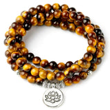 tiger eye mala necklace