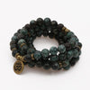 Tibetan mala made of African turquoise