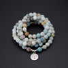 Tibetan mala 108 amazonite beads