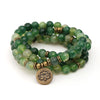 green Tibetan agate necklace