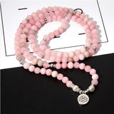 Tibetan rose quartz mala