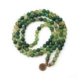 Tibetan green agate mala