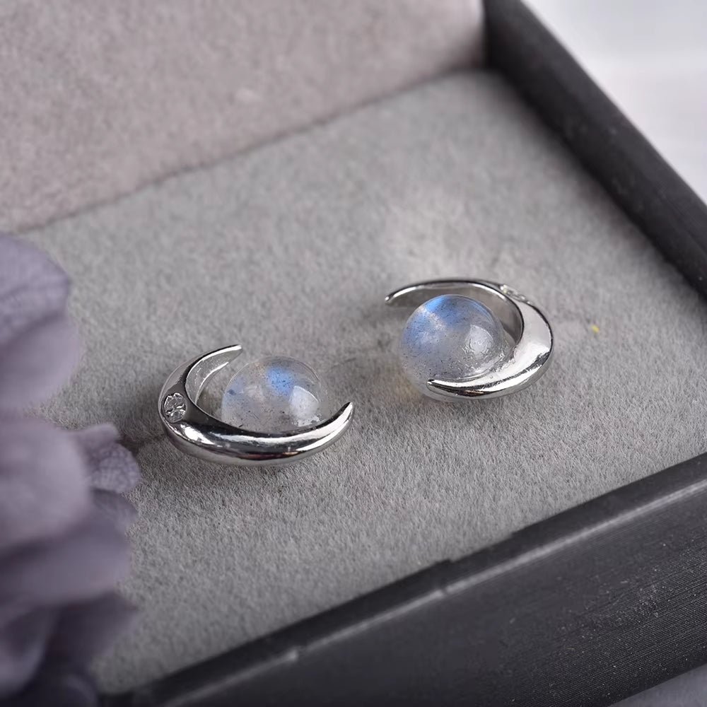Mystical Moons Earrings in Labradorite & Silver – Bild 3