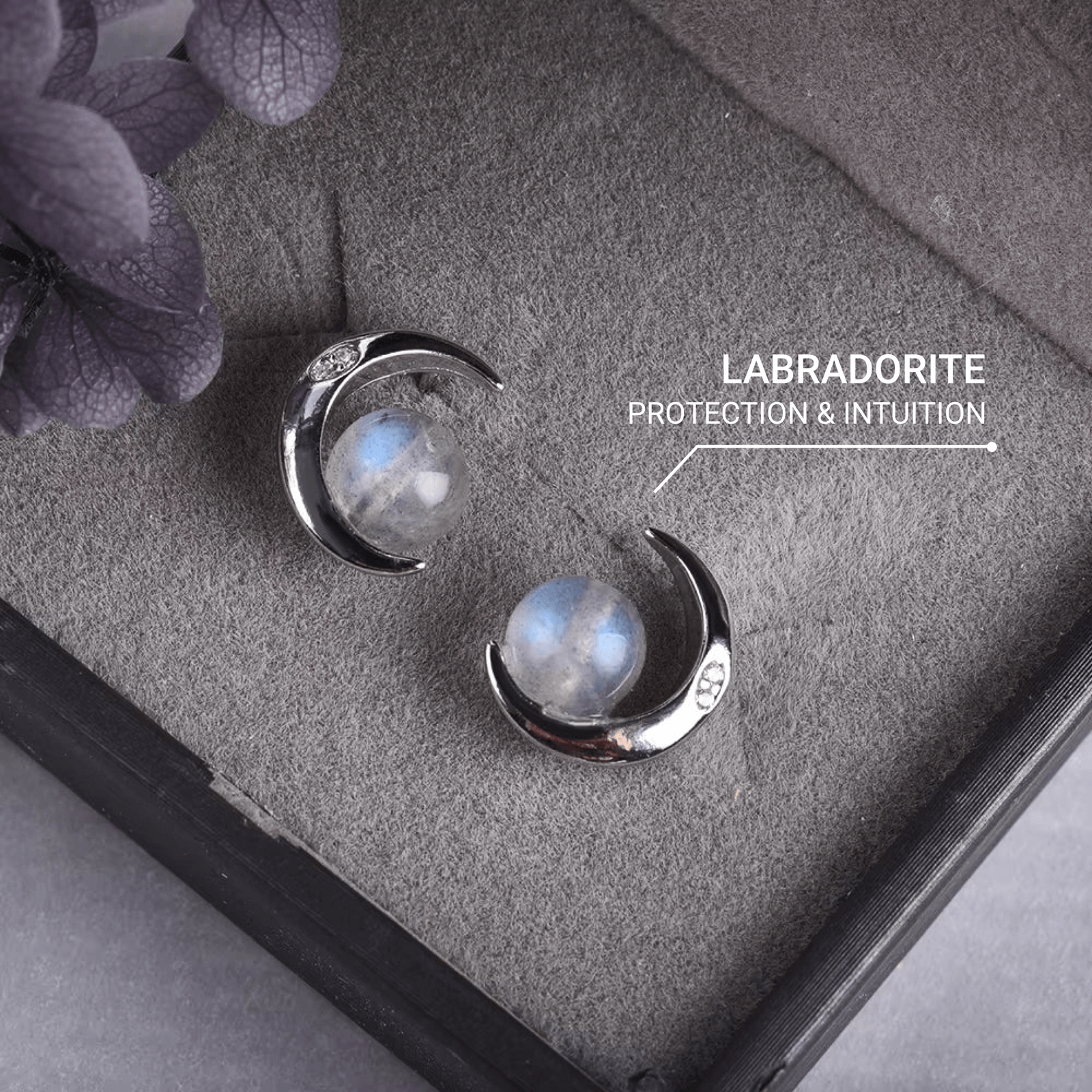 Mystical Moons Earrings in Labradorite & Silver – Bild 2