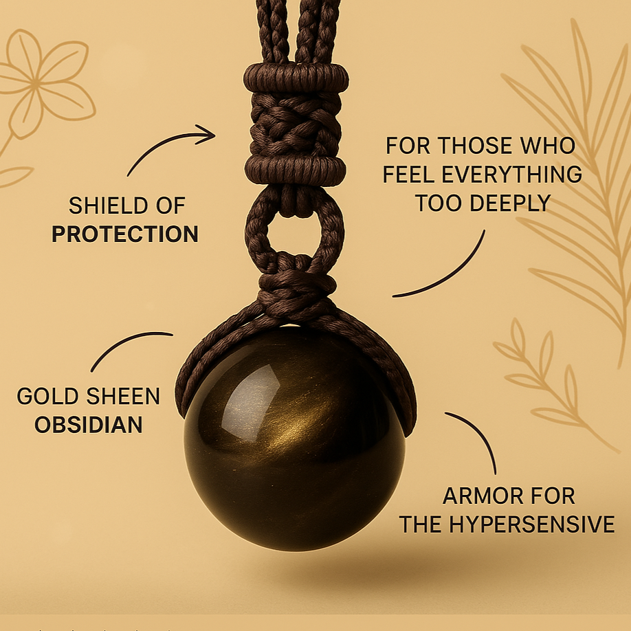 Golden Obsidian "Sphere" Pendant – Bild 4