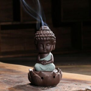 Räucherstäbchenhalter Buddha Blau Robe