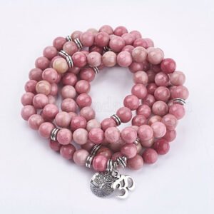 Armband Mala "Bedingungslose Liebe" in Rhodochrosit