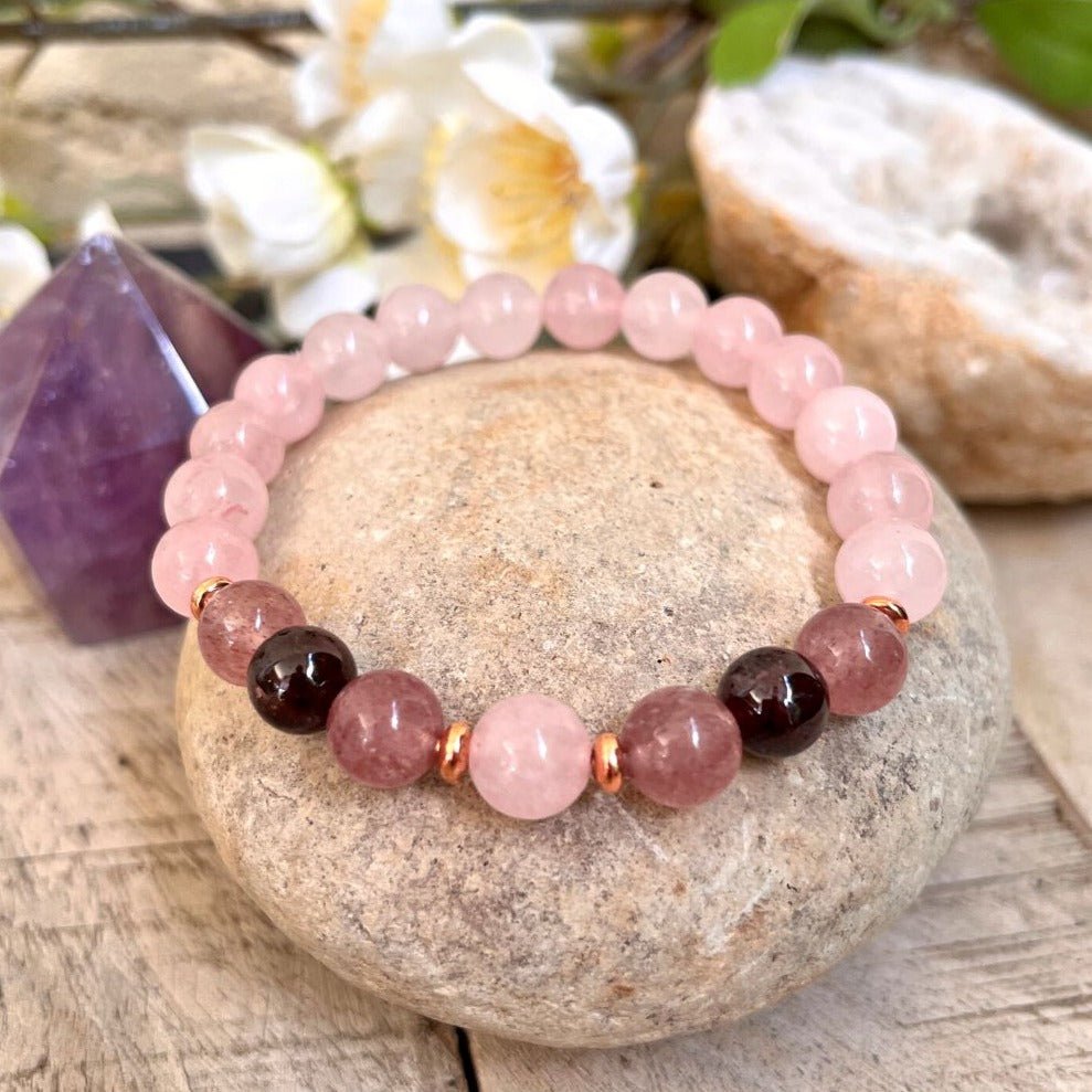 Armband „Unendliche Liebe“ mit Rosenquarz