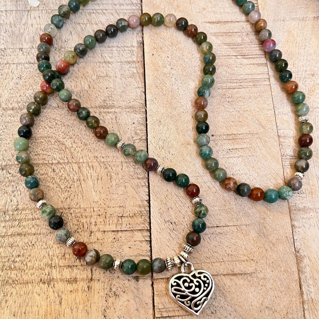 Bracelet Mala "Light Energy" in Indian Agate – Bild 2