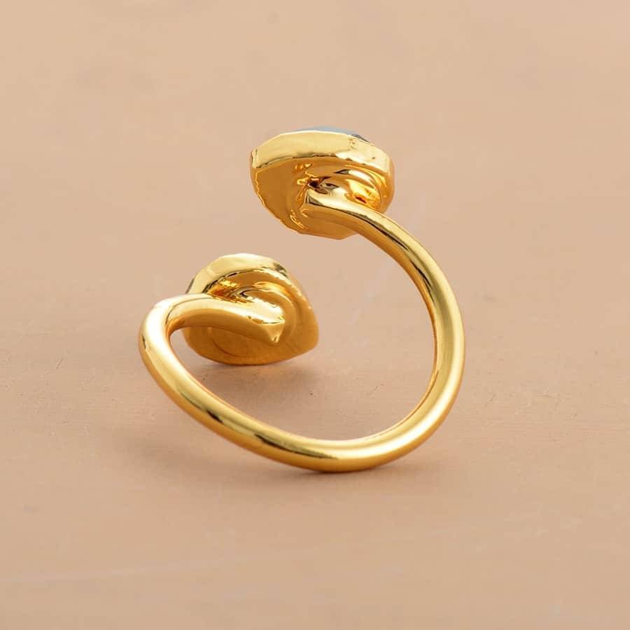 Gold Labradorite Ring - obrazek 2