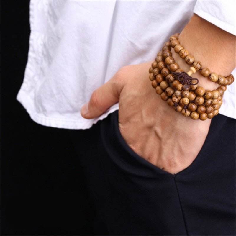 Tibetan mala bracelet for men – Bild 4