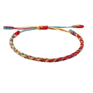Red gradient Tibetan bracelet.