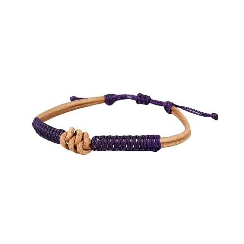 Tibetan purple protection knot bracelet