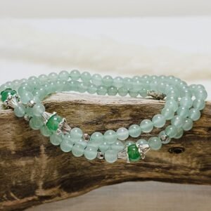 Armband Mala "Wohlstand & Balance" in Grüner Aventurin