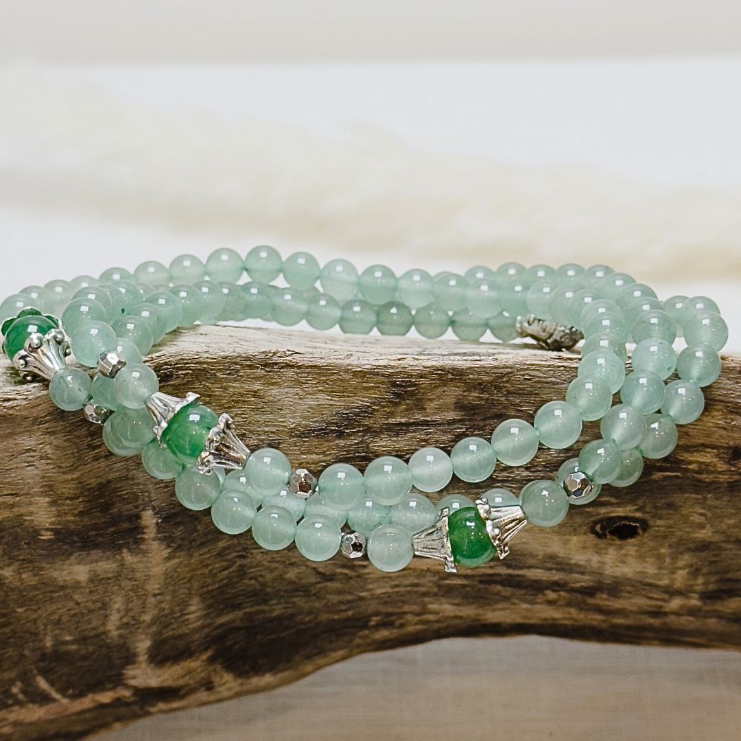 Armband Mala "Wohlstand & Balance" in Grüner Aventurin