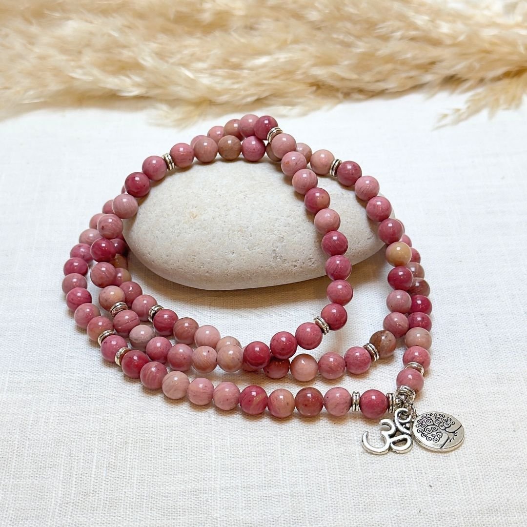 Bracelet Mala "Unconditional Love" in Rhodochrosite – Bild 2