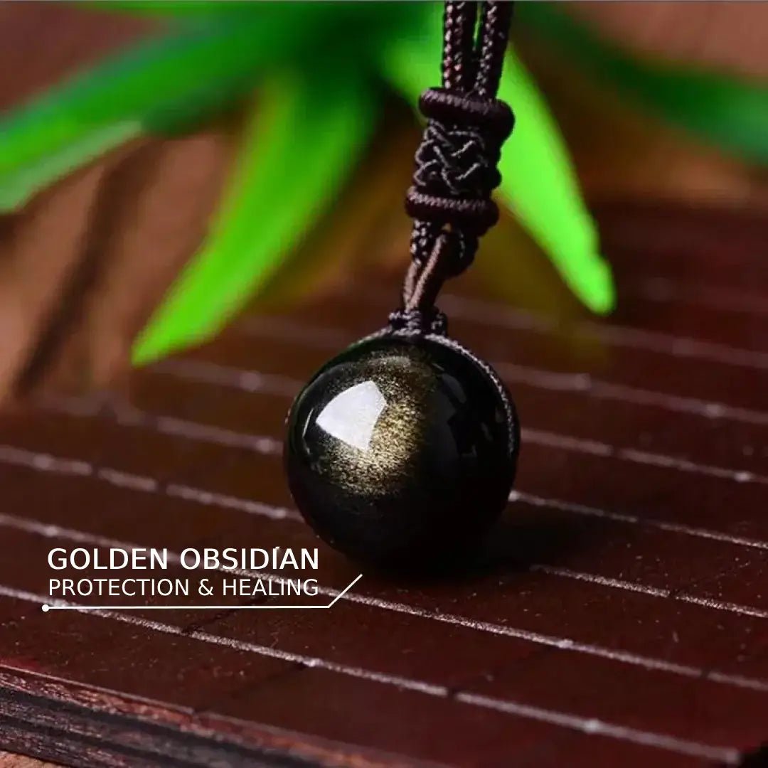 Golden Obsidian "Sphere" Pendant – Bild 3