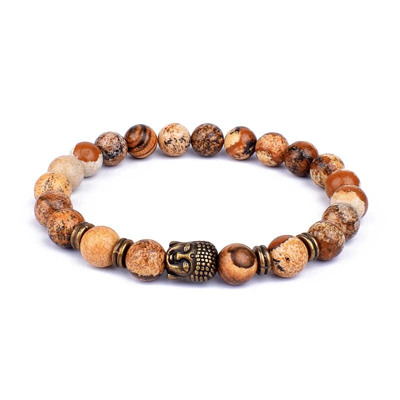 Vintage Cooper Lotus Ohm Buddha Beads Bracelet - Image 14