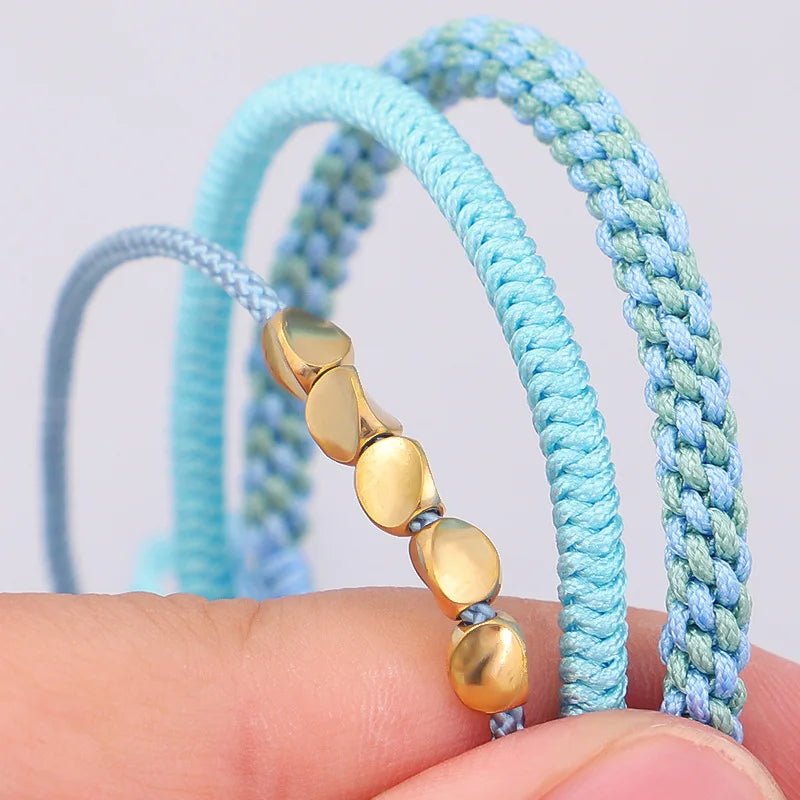 Spiritual Elegance: Handwoven Tibetan Copper Bead Bracelets – Bild 2