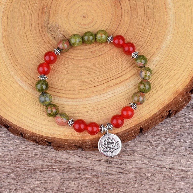 Vintage Cooper Lotus Ohm Buddha Beads Bracelet - Image 4
