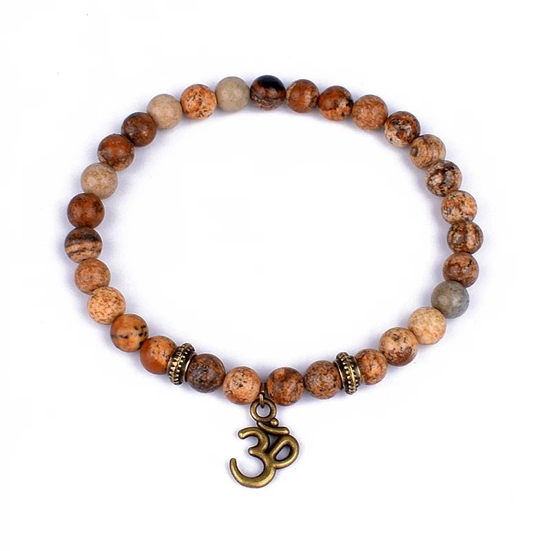 Vintage Cooper Lotus Ohm Buddha Beads Bracelet - Image 12