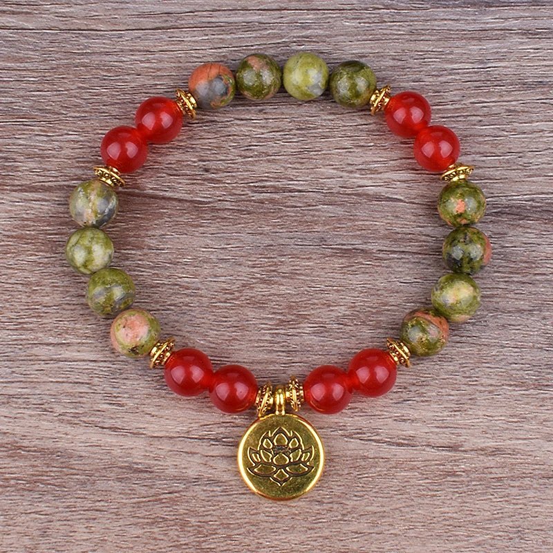 Vintage Cooper Lotus Ohm Buddha Beads Bracelet - Image 10