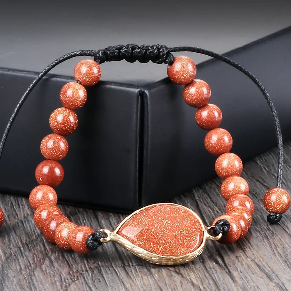 Natural Sandstone Tibetan Buddha Bracelet - Image 4