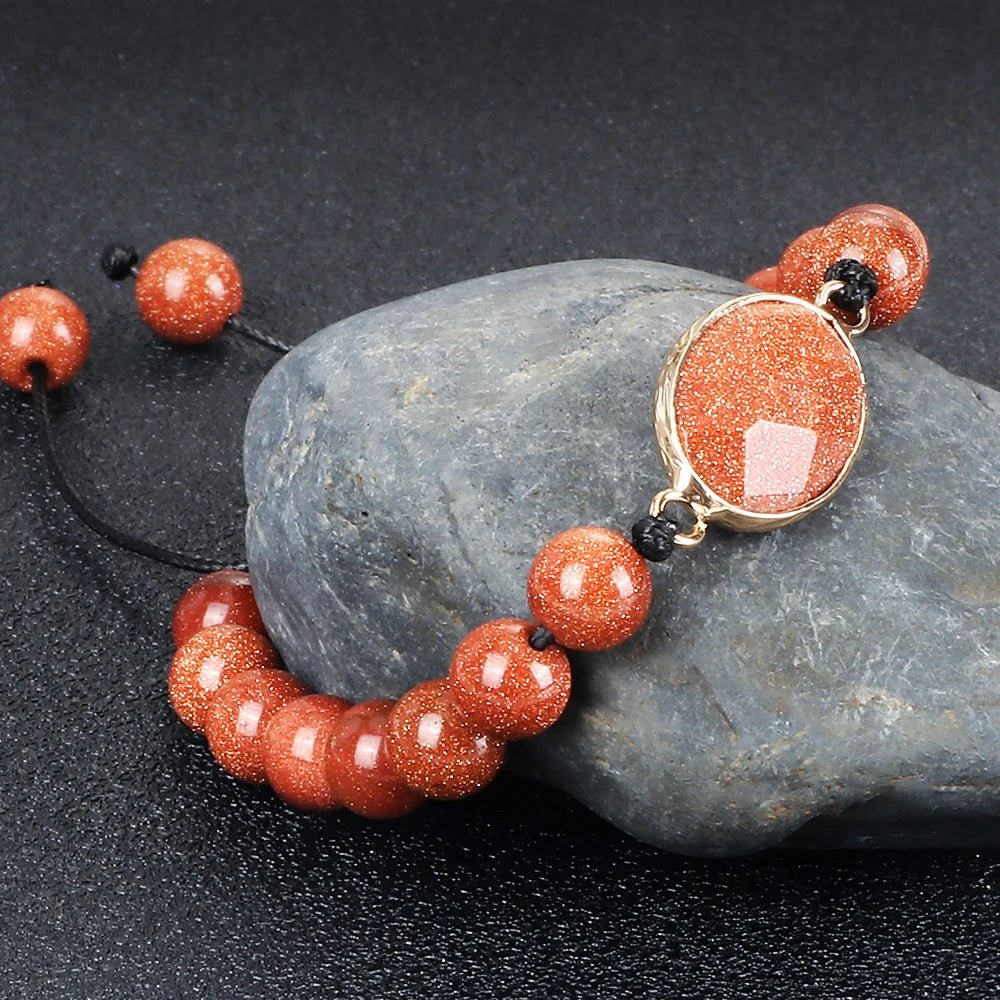 Natural Sandstone Tibetan Buddha Bracelet - Image 3