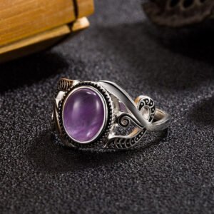 Vintage-Amethyst-Steinring für Damen