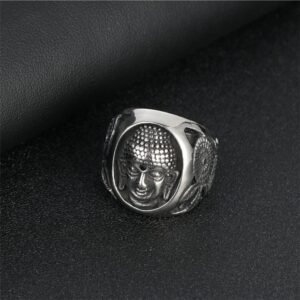 Metal Ring mit Buddha design