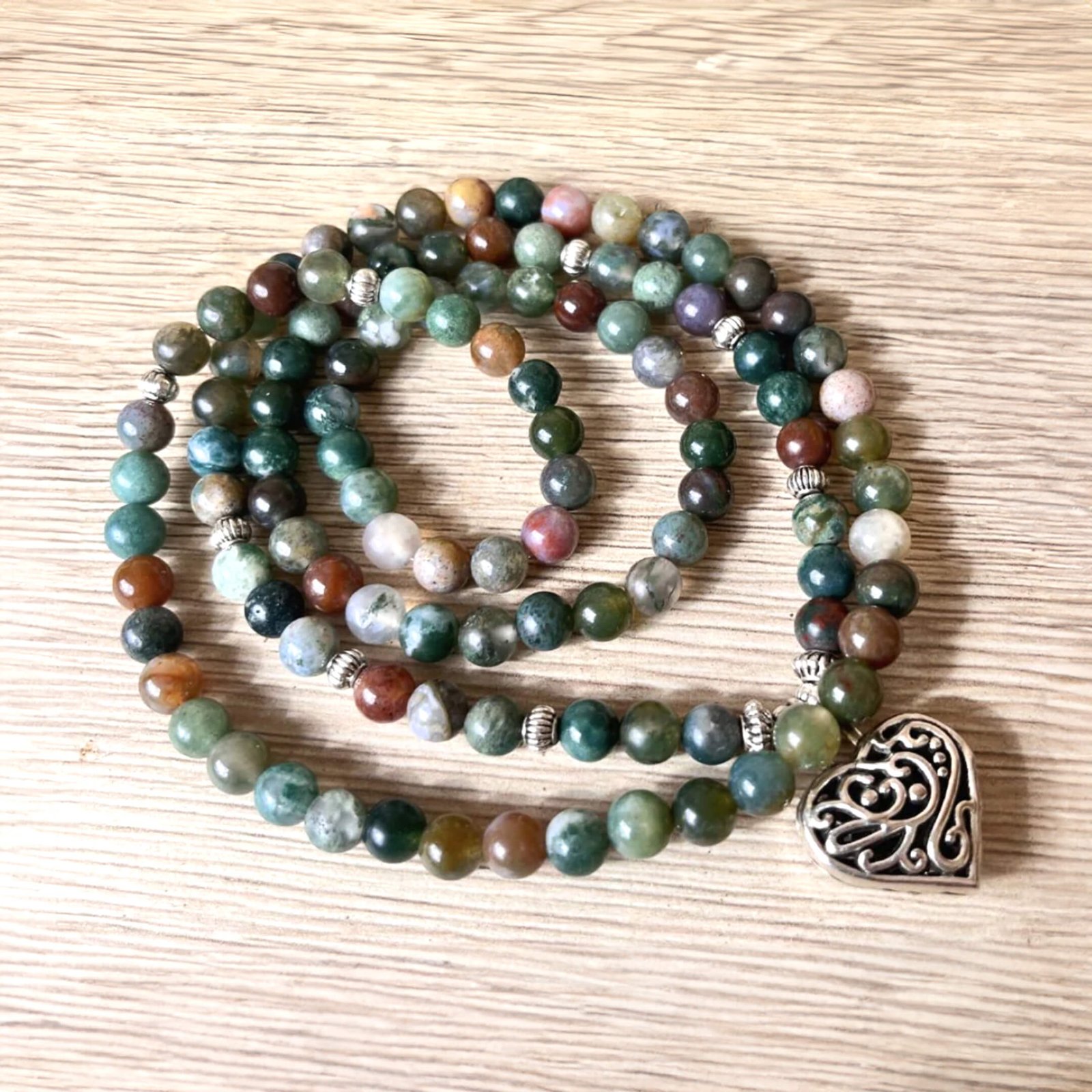 Armband Mala "Lichtenergie" in Indischer Achat