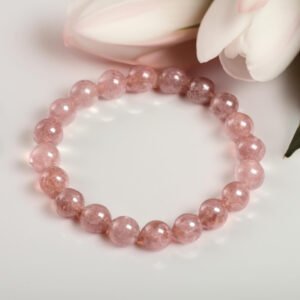 Bracelet "Universal Love" in Strawberry Quartz