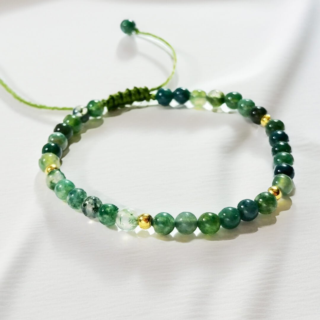 Verstellbar Armband "Serenity" in Moosachat