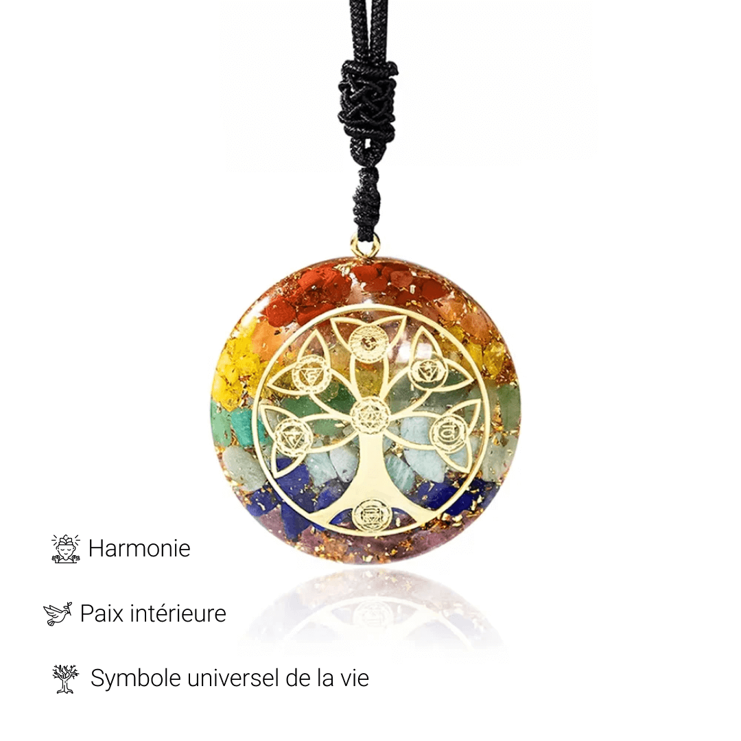 Orgonite Pendant "Tree of the 7 Chakras" - Image 3